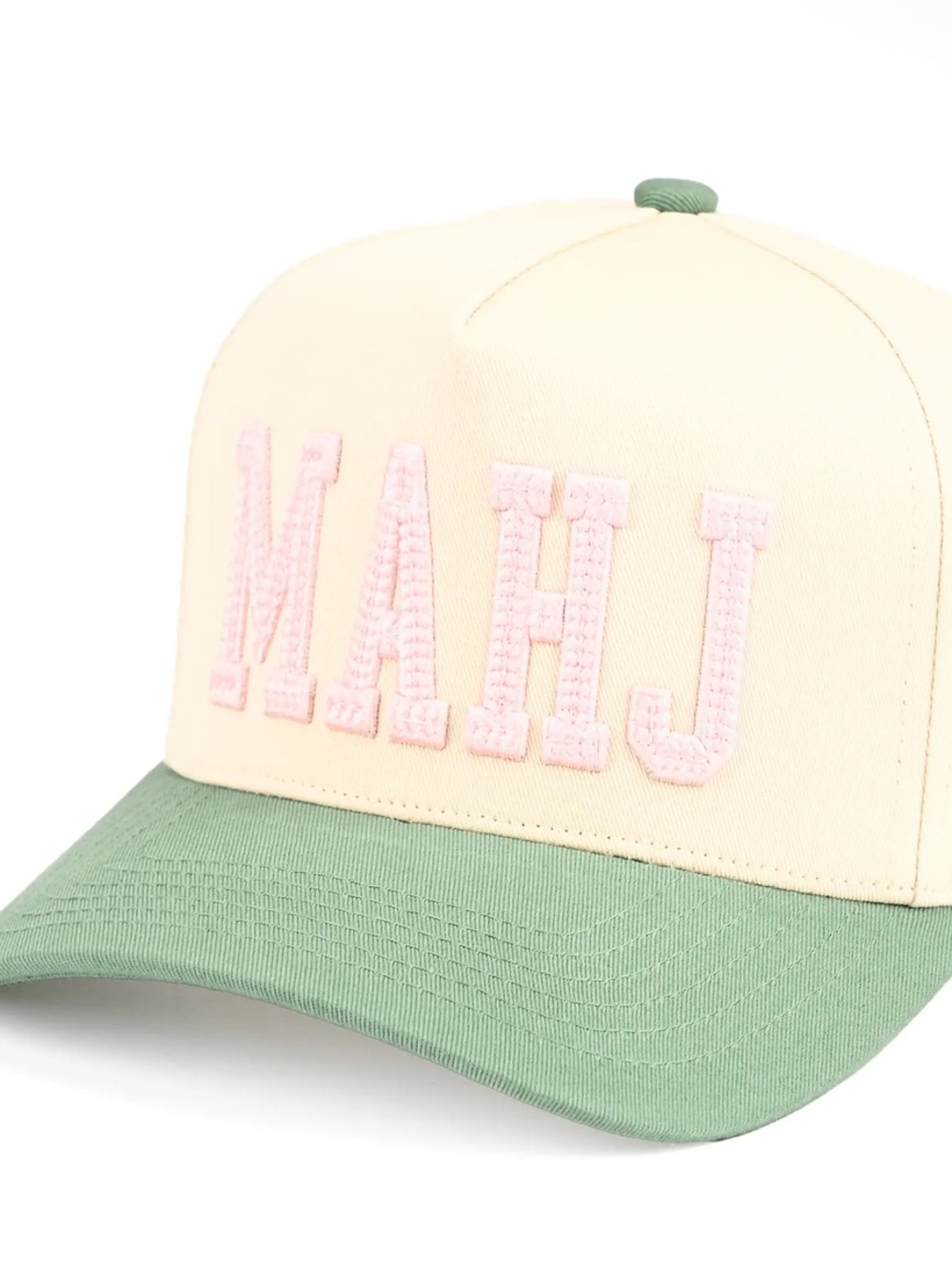 Mahjong Two-Tone Cream and Sage Trucker Hat